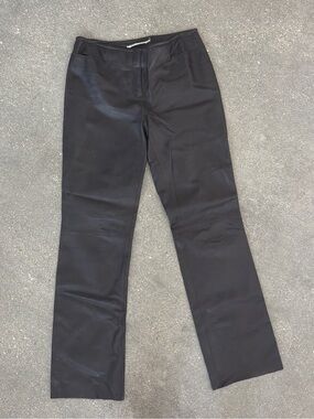Max Studio Dark Brown Genuine Leather Pant